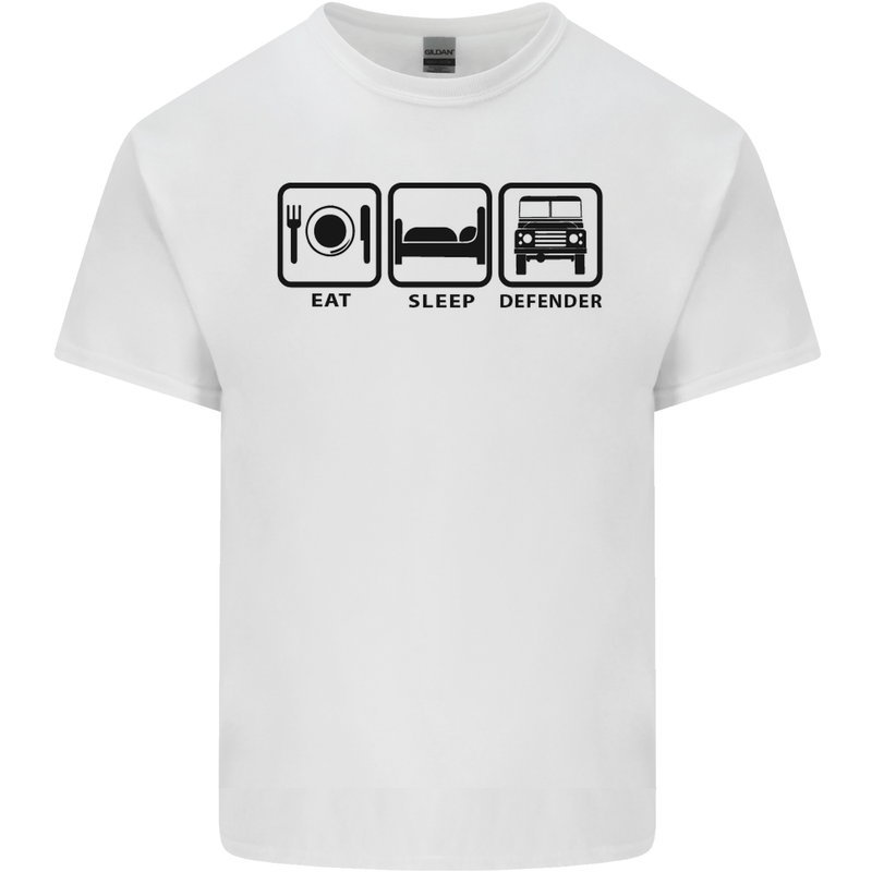 Eat Sleep 4X4 Off Road Roading Car Mens Cotton T-Shirt Tee Top White