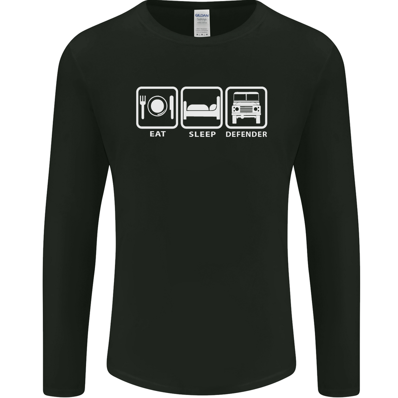 Eat Sleep 4X4 Off Road Roading Car Mens Long Sleeve T-Shirt Black