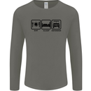 Eat Sleep 4X4 Off Road Roading Car Mens Long Sleeve T-Shirt Charcoal