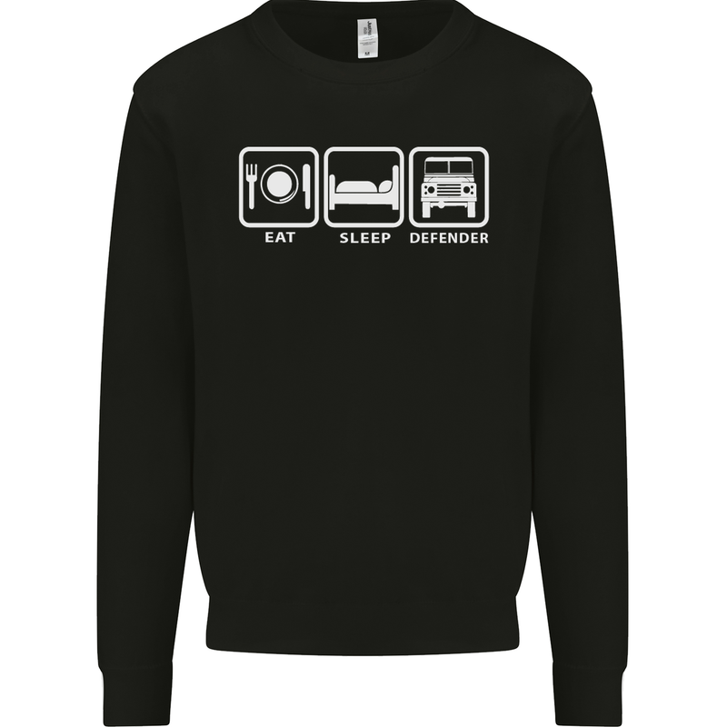 Eat Sleep 4X4 Off Road Roading Car Mens Sweatshirt Jumper Black