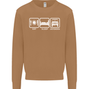 Eat Sleep 4X4 Off Road Roading Car Mens Sweatshirt Jumper Caramel Latte