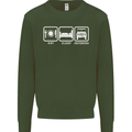 Eat Sleep 4X4 Off Road Roading Car Mens Sweatshirt Jumper Forest Green