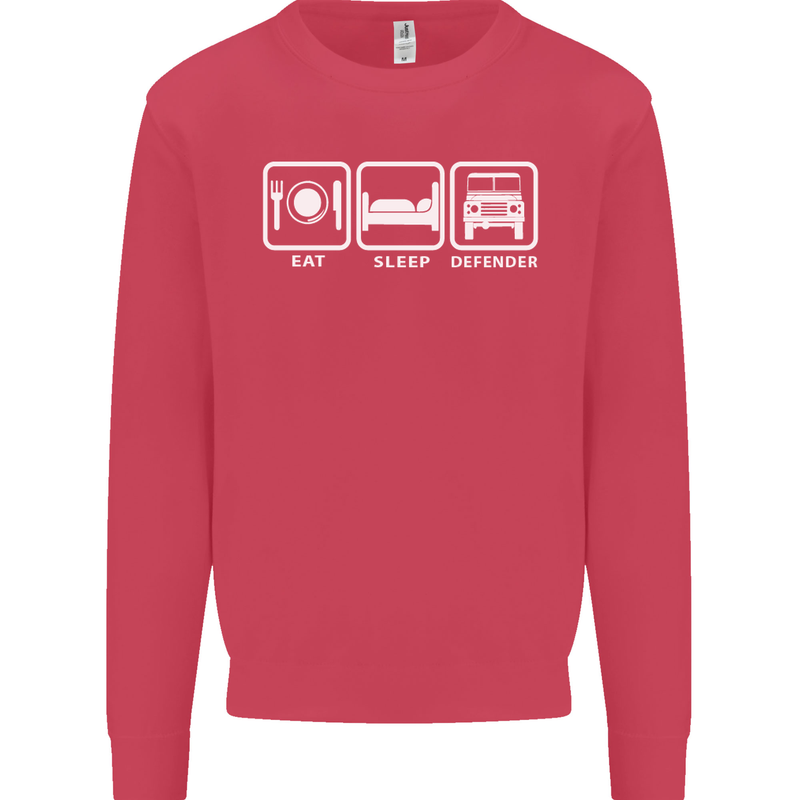 Eat Sleep 4X4 Off Road Roading Car Mens Sweatshirt Jumper Heliconia