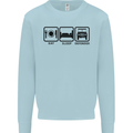 Eat Sleep 4X4 Off Road Roading Car Mens Sweatshirt Jumper Light Blue