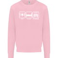 Eat Sleep 4X4 Off Road Roading Car Mens Sweatshirt Jumper Light Pink