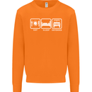 Eat Sleep 4X4 Off Road Roading Car Mens Sweatshirt Jumper Orange