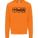 Eat Sleep 4X4 Off Road Roading Car Mens Sweatshirt Jumper Orange