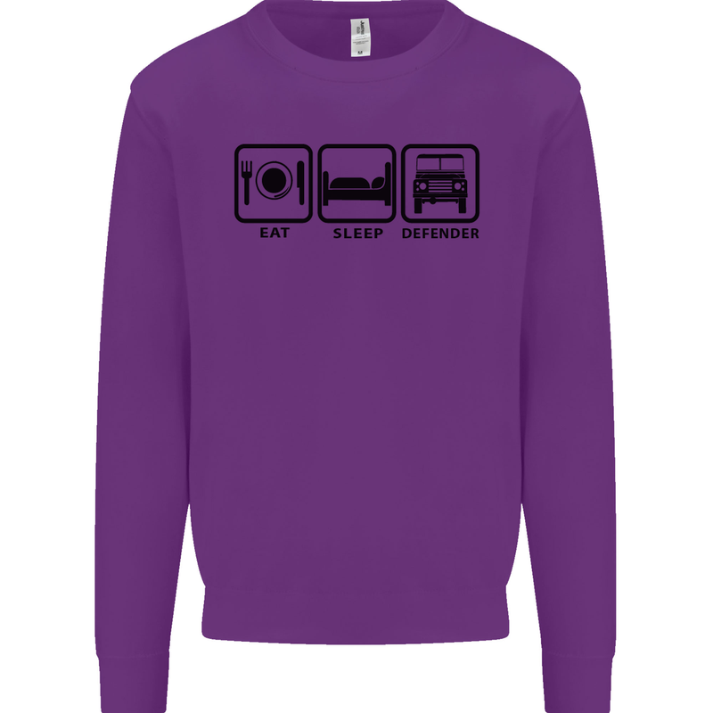 Eat Sleep 4X4 Off Road Roading Car Mens Sweatshirt Jumper Purple
