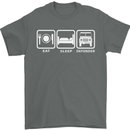 Eat Sleep 4X4 Off Road Roading Car Mens T-Shirt Cotton Gildan Charcoal