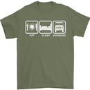 Eat Sleep 4X4 Off Road Roading Car Mens T-Shirt Cotton Gildan Military Green