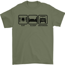 Eat Sleep 4X4 Off Road Roading Car Mens T-Shirt Cotton Gildan Military Green