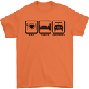Eat Sleep 4X4 Off Road Roading Car Mens T-Shirt Cotton Gildan Orange