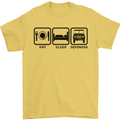 Eat Sleep 4X4 Off Road Roading Car Mens T-Shirt Cotton Gildan Yellow
