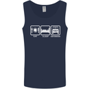 Eat Sleep 4X4 Off Road Roading Car Mens Vest Tank Top Navy Blue