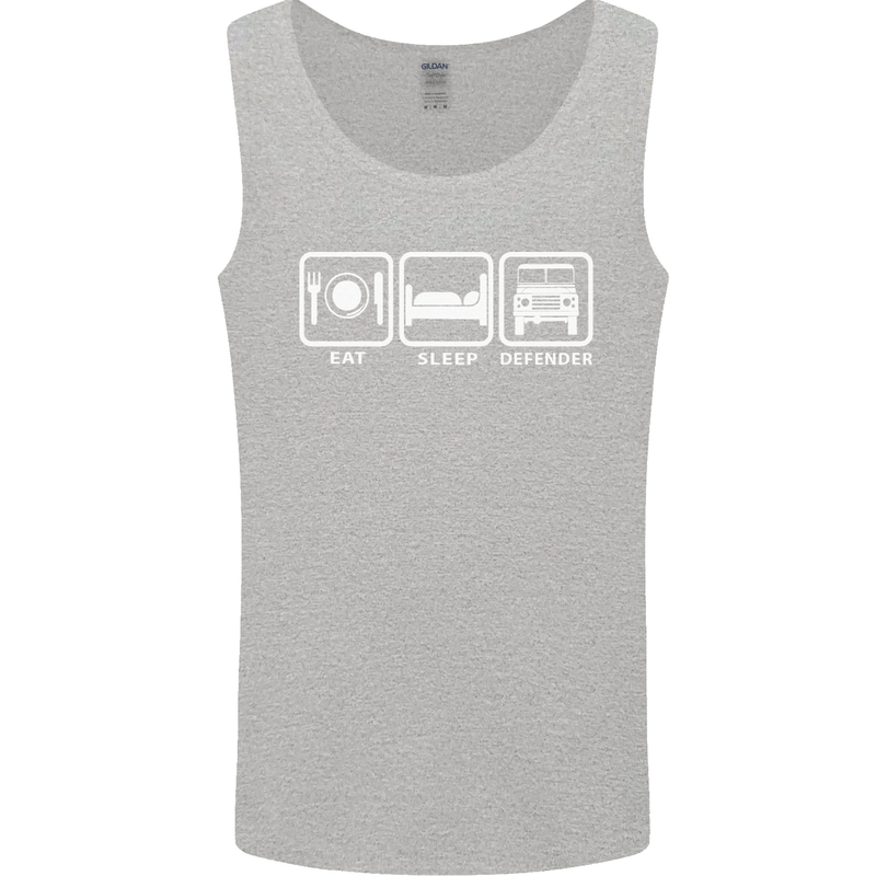 Eat Sleep 4X4 Off Road Roading Car Mens Vest Tank Top Sports Grey