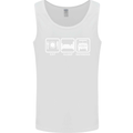 Eat Sleep 4X4 Off Road Roading Car Mens Vest Tank Top White