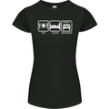 Eat Sleep 4X4 Off Road Roading Car Womens Petite Cut T-Shirt Black