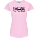 Eat Sleep 4X4 Off Road Roading Car Womens Petite Cut T-Shirt Light Pink