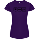 Eat Sleep 4X4 Off Road Roading Car Womens Petite Cut T-Shirt Purple