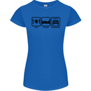 Eat Sleep 4X4 Off Road Roading Car Womens Petite Cut T-Shirt Royal Blue