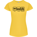 Eat Sleep 4X4 Off Road Roading Car Womens Petite Cut T-Shirt Yellow