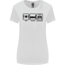 Eat Sleep 4X4 Off Road Roading Car Womens Wider Cut T-Shirt White