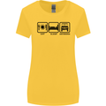 Eat Sleep 4X4 Off Road Roading Car Womens Wider Cut T-Shirt Yellow