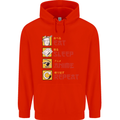 Eat Sleep Anime Repeat Childrens Kids Hoodie Bright Red
