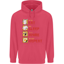 Eat Sleep Anime Repeat Childrens Kids Hoodie Heliconia