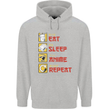 Eat Sleep Anime Repeat Childrens Kids Hoodie Sports Grey