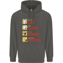 Eat Sleep Anime Repeat Childrens Kids Hoodie Storm Grey