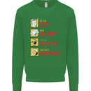 Eat Sleep Anime Repeat Kids Sweatshirt Jumper Irish Green