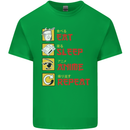 Eat Sleep Anime Repeat Kids T-Shirt Childrens Irish Green