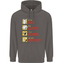 Eat Sleep Anime Repeat Mens 80% Cotton Hoodie Charcoal