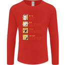 Eat Sleep Anime Repeat Mens Long Sleeve T-Shirt Red