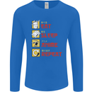 Eat Sleep Anime Repeat Mens Long Sleeve T-Shirt Royal Blue