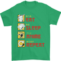 Eat Sleep Anime Repeat Mens T-Shirt 100% Cotton Irish Green