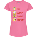Eat Sleep Anime Repeat Womens Petite Cut T-Shirt Azalea