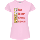 Eat Sleep Anime Repeat Womens Petite Cut T-Shirt Light Pink