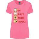 Eat Sleep Anime Repeat Womens Wider Cut T-Shirt Azalea