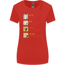 Eat Sleep Anime Repeat Womens Wider Cut T-Shirt Red