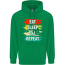 Eat Sleep DJ Repeat DJing Music Childrens Kids Hoodie Irish Green