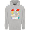 Eat Sleep DJ Repeat DJing Music Childrens Kids Hoodie Sports Grey
