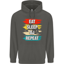 Eat Sleep DJ Repeat DJing Music Childrens Kids Hoodie Storm Grey
