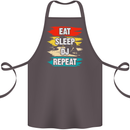 Eat Sleep DJ Repeat DJing Music Cotton Apron 100% Organic Dark Grey