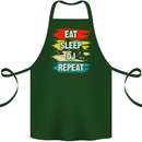 Eat Sleep DJ Repeat DJing Music Cotton Apron 100% Organic Forest Green