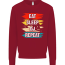 Eat Sleep DJ Repeat DJing Music Kids Sweatshirt Jumper Red