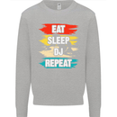 Eat Sleep DJ Repeat DJing Music Kids Sweatshirt Jumper Sports Grey