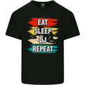 Eat Sleep DJ Repeat DJing Music Kids T-Shirt Childrens Black