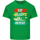 Eat Sleep DJ Repeat DJing Music Kids T-Shirt Childrens Irish Green
